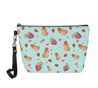 Jeiento - Beauty case per cosmetici da viaggio, portatile, piccolo, per trucco, organizer per articoli da toeletta, in pelle sintetica, per donne, L