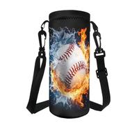 Jeiento Borsa a tracolla per bottiglia d'acqua da baseball per fuoco d'acqua per uomo borsa per bottiglia d'acqua leggera custodia per borsa portatile accessori sportivi