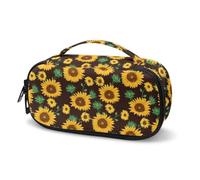 Jeiento Borsa da viaggio per medicinali diabetici con girasole giallo per medicinali diabetici, custodia da viaggio refrigerata con manico superiore isolato kit diabetico borsa per penne per insulina
