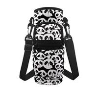 Jeiento Borsa porta bottiglie d'acqua con panda carino per donna borsa per bottiglia d'acqua leggera con tracolla e tasche accessori da viaggio portatili