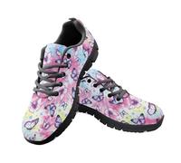 Jeiento Butterfly Shoes - Scarpe da ginnastica da donna, sportive, da corsa, con lacci, comode, in rete, da tennis, Farfalla colorata Tie Dye, 39 EU
