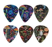 Jeiento Carino fungo Chitarra Plettri per Chitarra Acustica Varietà Sottile Media Pesante Calibri Personalizzati 6 Pack Accessori