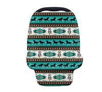 Jeiento Copertura per seggiolino auto a baldacchino e copertura infermieristica multiuso elastico cavallo azteco modello bambino carrello della spesa/sedia alta/passeggino copre