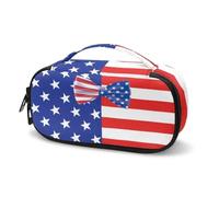 Jeiento Custodia da viaggio portatile per insulina per forniture diabetiche con bandiera americana Bow custodia da viaggio per medicine refrigerata kit diabetici borsa da viaggio con manico superiore