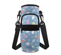 Jeiento Custodia per bottiglia d'acqua a forma di fragola, con tracolla, per bottiglie in acciaio inox e plastica