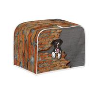Jeiento Custodia per tostapane a 2 fette con cane nero da parete per tostapane da cucina, borsa organizer per elettrodomestici, The Pioneer Woman accessori da cucina