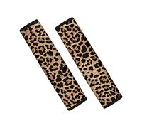Jeiento Leopard Pattern cintura di sicurezza pad copertura moda ghepardo personalizzato per adulti bambini, elegante copertura cintura di sicurezza auto 2 pezzi, universale morbido e sicuro