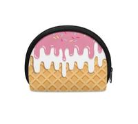 Jeiento Mini portamonete impermeabile con cerniera, pochette morbida e piccola borsa per il trucco, regalo squisito per donne e ragazze, Gelato, Portamonete