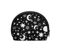 Jeiento Mini portamonete per borsetta, impermeabile, da viaggio, kit universale con chiusura a cerniera, borsa da viaggio per piccoli oggetti, chiavi, rossetto, carte di credito, regalo ideale, Luna