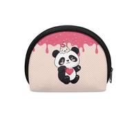 Jeiento Mini portamonete per donne e bambini, portamonete, universale, piccolo, morbido sacchetto con cerniera, perfetto per il tuo stile, Gelato Panda Carino, Portamonete