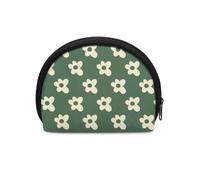 Jeiento Mini portamonete per donne e bambini, portamonete, universale, piccolo, morbido sacchetto con cerniera, perfetto per il tuo stile, Fiori floreali verdi, Portamonete