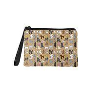 Jeiento Piccola borsa per il trucco, per le donne, piccola borsa da trucco, da viaggio, da toeletta, da viaggio, accessori da viaggio, portamonete, Cane, small, Portamonete