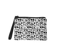 Jeiento Piccolo portamonete portamonete portamonete portafogli per donne viaggio shopping fermasoldi borsa borsa con cerniera pochette, Simpatico panda, S, Portamonete