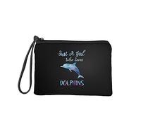 Jeiento Piccolo portamonete portamonete portamonete portafogli per donne viaggio shopping fermasoldi borsa borsa con cerniera pochette, Delfino, S, Portamonete