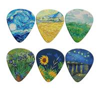 Jeiento Plettri per chitarra astratta per pittura classica, confezione da 6 pezzi da 0,96 mm, accessori per chitarra acustica, elettrica e basso