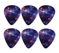 Jeiento, plettri per chitarra elettrica a motivo cielo blu stellato, per chitarra acustica o basso, 0,96 mm, confezione da 6