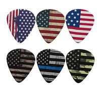 Jeiento Plettri per chitarra Girl & Boy, motivo bandiera americana, misura media, 0,96 mm