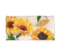 Jeiento Portafogli in pelle per le donne di viaggio d'affari shopping fermasoldi borsa borsa pochette regalo di compleanno, Girasole, large, Casual