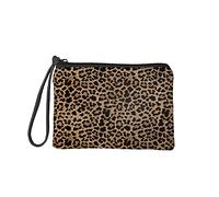 Jeiento Portamonete e Portafoglio per Donne - Borsa con Cerniera per Viaggio e Shopping - Fermasoldi e Pochette, Leopard, S