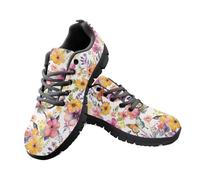 Jeiento Scarpe da ginnastica da donna, alla moda, in rete, sportive, da corsa, da donna, piatte, da infermiera, da lavoro, Graziosa farfalla floreale, 40 EU
