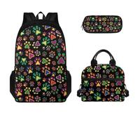 Jeiento Set di zaini 3 in 1 per la scuola con borsa termica per il pranzo, astuccio per matite, penne, zaino grande campus senior borsa a tracolla regolabile per ragazzi e ragazze scuola elementare,