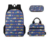 Jeiento Set zaino Kawaii per ragazze borsa a tracolla borsa da viaggio per la scuola+borsa termica per pasti per la scuola borsa per il pranzo + astuccio di grande capacità, set di accessori per libri