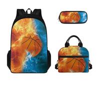Jeiento Set zaino Kawaii per ragazze borsa a tracolla borsa da viaggio per la scuola+borsa termica per pasti per la scuola borsa per il pranzo + astuccio di grande capacità, set di accessori per libri