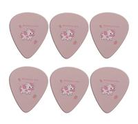 Jeiento Simpatici plettri per chitarra, spessore 0,96 mm, per chitarra acustica, classica, elettrica, basso, accessori per chitarra rosa, fragola, 6 pezzi