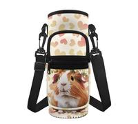 Jeiento Simpatico portabottiglie per criceto, con cuori, borsa per bottiglia d'acqua, borsa a tracolla, custodia per bottiglia d'acqua, custodia per donne, uomini, bambini, regali accessori da viaggio