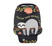 Jeiento Sloth, coprisedile per auto, per allattamento, per bambini, traspirante, elastico, morbido poliestere, per seggiolino auto, cuscino protettivo per seggiolone