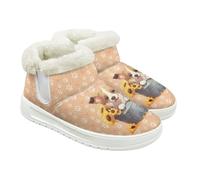 Jeiento Stivali da donna con motivo animale, stivaletti invernali alla caviglia, stivali da neve, comodi e caldi e soffici, scarpe antiscivolo per attività all'aperto, Cane Corgi Gallese Cartone