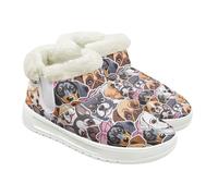 Jeiento Stivali da donna con motivo animale, stivaletti invernali alla caviglia, stivali da neve, comodi e caldi e soffici, scarpe antiscivolo per attività all'aperto, Tema Cane Cartoon, 40 EU
