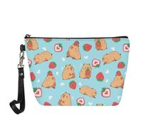 Jeiento - Trousse da viaggio per cosmetici, portatile, piccola, per trucco, organizer per articoli da toeletta, in pelle sintetica, L