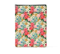 jeilink - Custodia per libri con cerniera, protegge libri rigidi e paperback, lavabile, con stampa di fiori, idea regalo per amante dei libri, donna, sposa, infermiera e compleanno