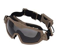 JEIMAI Occhiali Airsoft Anti appannamento Tattico Ventola Versione Cooler Occhiali Regolatore Paintball Occhiali CS Tiro Caccia Sci Ciclismo (Tan)