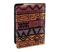 JEJEA African Mud Cloth Tribal Print Travel Organizer Credit Card Case Passaporto BookPassport Holder Cover Wallet forTraveling, Nero , Taglia unica