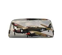 JEJEA Astuccio in pelle con stampa di aeroplano della Seconda Guerra Mondiale 2-Standard-Scale-2_00x, astuccio per matite di grande capacità, astuccio per cancelleria e penne, borsa versatile per il