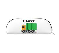 JEJEA Astuccio in pelle con stampa "I Love Garbage Trucks" con cerniera, astuccio, astuccio per matite, astuccio per matite, astuccio per trucchi e cosmetici, Oro, One Size, Beauty case