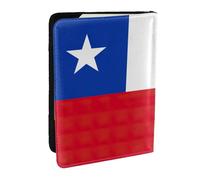 JEJEA Bandiera del Cile Stampa Organizzatore di Viaggio Porta Carte di Credito Caso Passaporto BookPassport Holder Cover Portafoglio forTraveling, Nero , Taglia unica