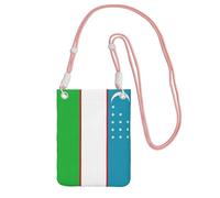 JEJEA Bandiera della Repubblica di Uzbekistan Stampa Crossbody Borsa Del Telefono Per Le Donne Uomini, Tracolla Regolabile Telefono Borsella, Per Viaggi Shopping, rosa, Taglia unica