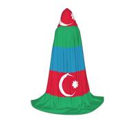 JEJEA Bandiera dell'Azerbaigian Stampa Halloween Cosplay Festa di Natale Abiti Con Cappuccio Mago Veste Halloween Mantello Rinascimento Medievale