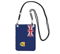 JEJEA Bandiera delle Isole Turks e Caicos Stampa Crossbody Borsa Del Telefono Per Le Donne Degli Uomini, Cinghia Regolabile Del Telefono Borsa, Per Lo Shopping Di Viaggi, Nero , Taglia unica