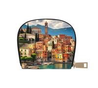 JEJEA Bella Italia Stampa Portafoglio Porta Carte Di Credito, Piccolo Portafoglio Titolare Di Carta Con Cerniera, Titolare Di Carta In Pelle, bianco, Taglia unica