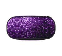 JEJEA Bella viola glitter stampa grande capacità matita penna caso grande stoccaggio ad alta capacità sacchetto sacchetto titolare scatola organizzatore, Nero , Taglia unica, Organizer per borse