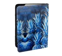 JEJEA Blue Ananas Stampa Travel Organizer Porta Carte di Credito Porta Passaporto BookPassport Holder Cover Portafoglio per Viaggi, Nero , Taglia unica