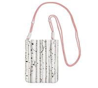 JEJEA Borsa a tracolla per telefono con stampa albero di betulla per donne e uomini, borsa per telefono con tracolla regolabile, per viaggi e shopping, rosa, Taglia unica