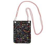 JEJEA Borsa a tracolla per telefono con stampa di formula matematica per donne e uomini, borsa per telefono con tracolla regolabile, per viaggi e shopping, rosa, Taglia unica