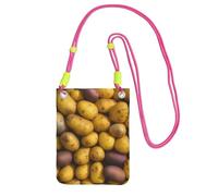 JEJEA Borsa a tracolla per telefono con stampa di molte patate per donne e uomini, borsa per telefono con tracolla regolabile, per lo shopping di viaggio, Fucsia, Taglia unica