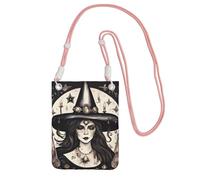 JEJEA Borsa a tracolla per telefono con stampa magica stregoneria bohémien per donne e uomini, borsa per telefono con tracolla regolabile, per viaggi e shopping, rosa, Taglia unica