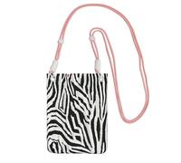 JEJEA Borsa a tracolla per telefono con stampa zebrata per donne e uomini, borsa per telefono con tracolla regolabile, per viaggi e shopping, rosa, Taglia unica